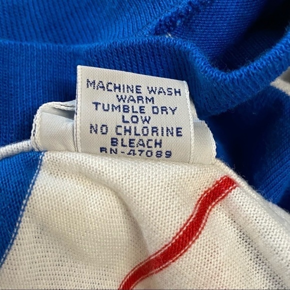 Vintage Chesterfield Striped Scoop Neck Top Size Medium - Picture 13 of 13